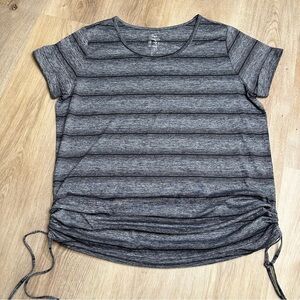 Made for Life Striped Side Drawstring Top size L